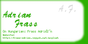 adrian frass business card